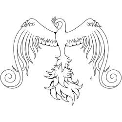 着色页: 凤凰 (奇幻和冒险角色) #192286 - 免费可打印着色页