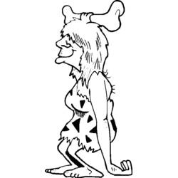 着色页: 史前人 (奇幻和冒险角色) #150171 - 免费可打印着色页