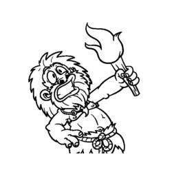 着色页: 史前人 (奇幻和冒险角色) #150222 - 免费可打印着色页