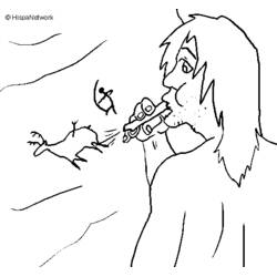 着色页: 史前人 (奇幻和冒险角色) #150325 - 免费可打印着色页