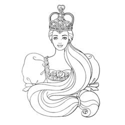 着色页: 女王 (奇幻和冒险角色) #106282 - 免费可打印着色页