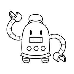 着色页: 机器人 (奇幻和冒险角色) #106701 - 免费可打印着色页