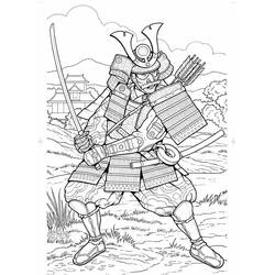 着色页: 武士 (奇幻和冒险角色) #107263 - 免费可打印着色页
