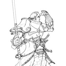 着色页: 武士 (奇幻和冒险角色) #107273 - 免费可打印着色页