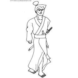着色页: 武士 (奇幻和冒险角色) #107274 - 免费可打印着色页