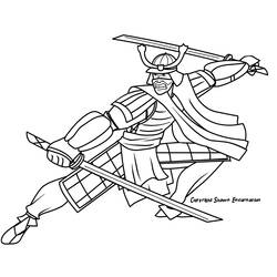 着色页: 武士 - 免费可打印着色页