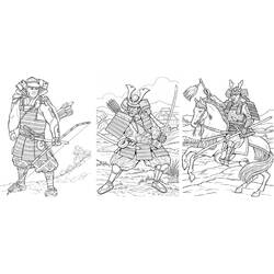 着色页: 武士 (奇幻和冒险角色) #107291 - 免费可打印着色页