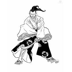 着色页: 武士 (奇幻和冒险角色) #107296 - 免费可打印着色页
