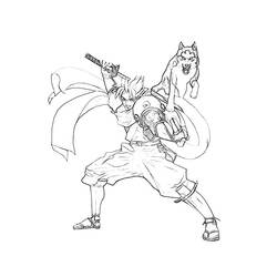 着色页: 武士 (奇幻和冒险角色) #107297 - 免费可打印着色页
