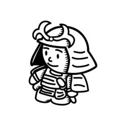 着色页: 武士 (奇幻和冒险角色) #107299 - 免费可打印着色页