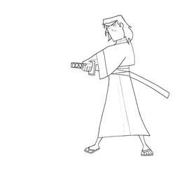 着色页: 武士 (奇幻和冒险角色) #107306 - 免费可打印着色页