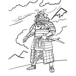 着色页: 武士 (奇幻和冒险角色) #107333 - 免费可打印着色页
