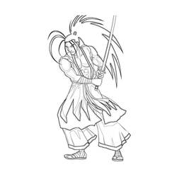 着色页: 武士 (奇幻和冒险角色) #107335 - 免费可打印着色页