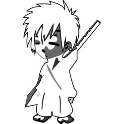 着色页: 武士 (奇幻和冒险角色) #107382 - 免费可打印着色页
