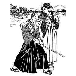 着色页: 武士 (奇幻和冒险角色) #107387 - 免费可打印着色页