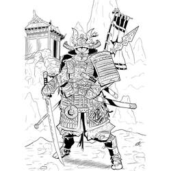 着色页: 武士 (奇幻和冒险角色) #186148 - 免费可打印着色页