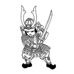 着色页: 武士 (奇幻和冒险角色) #186149 - 免费可打印着色页