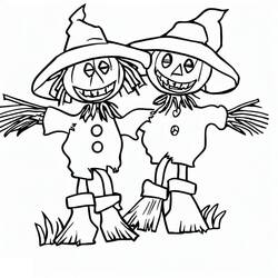 着色页: 稻草人 (奇幻和冒险角色) #187709 - 免费可打印着色页