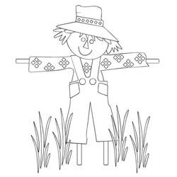 着色页: 稻草人 (奇幻和冒险角色) #187725 - 免费可打印着色页