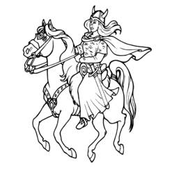 着色页: 维京人 (奇幻和冒险角色) #149347 - 免费可打印着色页