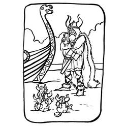 着色页: 维京人 (奇幻和冒险角色) #149354 - 免费可打印着色页