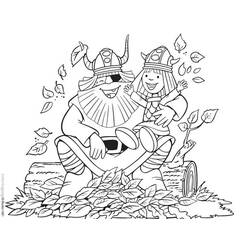 着色页: 维京人 (奇幻和冒险角色) #149390 - 免费可打印着色页