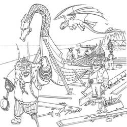着色页: 维京人 (奇幻和冒险角色) #149433 - 免费可打印着色页