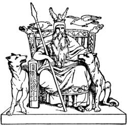 着色页: 维京人 (奇幻和冒险角色) #149438 - 免费可打印着色页