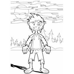 着色页: 狼人 (奇幻和冒险角色) #100016 - 免费可打印着色页