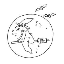 着色页: 女巫 (奇幻和冒险角色) #108161 - 免费可打印着色页