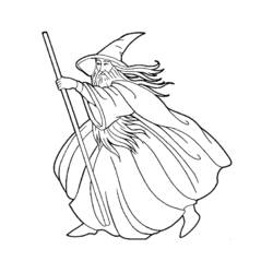 着色页: 巫师 (奇幻和冒险角色) #107845 - 免费可打印着色页