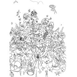 着色页: 僵尸 (奇幻和冒险角色) #85586 - 免费可打印着色页