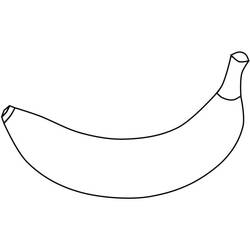 着色页: 香蕉 (食物和营养) #199029 - 免费可打印着色页