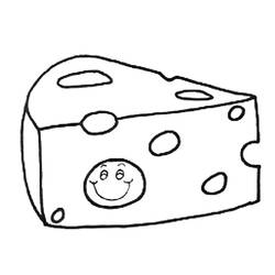 着色页: 奶酪 (食物和营养) #217631 - 免费可打印着色页