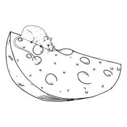 着色页: 奶酪 (食物和营养) #217640 - 免费可打印着色页
