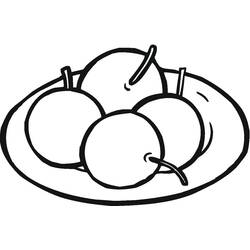 着色页: 樱桃 (食物和营养) #190105 - 免费可打印着色页