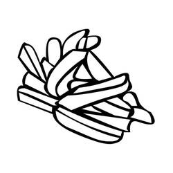 着色页: 薯条 (食物和营养) #209096 - 免费可打印着色页