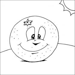着色页: 橙子 - 免费可打印着色页