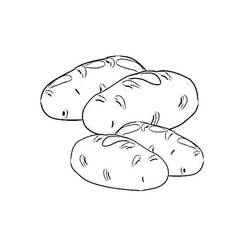 着色页: 土豆 (食物和营养) #207417 - 免费可打印着色页