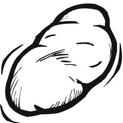着色页: 土豆 (食物和营养) #207420 - 免费可打印着色页