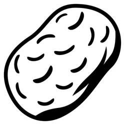 着色页: 土豆 (食物和营养) #207429 - 免费可打印着色页