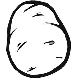 着色页: 土豆 (食物和营养) #207430 - 免费可打印着色页