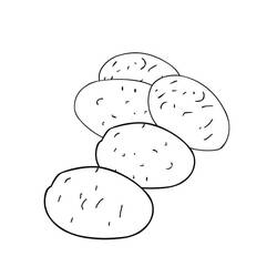 着色页: 土豆 (食物和营养) #207434 - 免费可打印着色页