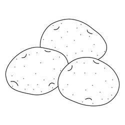 着色页: 土豆 (食物和营养) #207436 - 免费可打印着色页