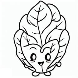 着色页: 菠菜 (食物和营养) #187656 - 免费可打印着色页
