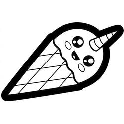 着色页: 独角兽冰淇淋 (食物和营养) #211765 - 免费可打印着色页