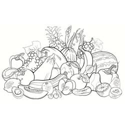 着色页: 蔬菜 (食物和营养) #212145 - 免费可打印着色页