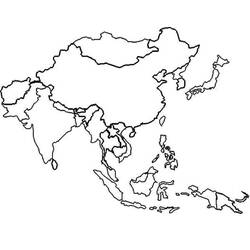 着色页: 亚洲 - 免费可打印着色页