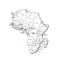 着色页: 非洲地图 (地理和地点) #179880 - 免费可打印着色页