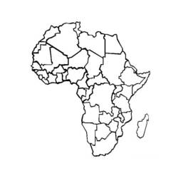 着色页: 非洲地图 (地理和地点) #179883 - 免费可打印着色页